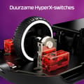 Miniatyrbild 2 av 8: HyperX Pulsefire Haste 2 - mus - optisk - 6 knappar - trådlös, trådbunden - 2,4 GHz, Bluetooth 5.0 - trådlös mottagare (USB) - vit