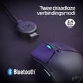 Miniatyrbild 1 av 8: HyperX Pulsefire Haste 2 - mus - optisk - 6 knappar - trådlös, trådbunden - 2,4 GHz, Bluetooth 5.0 - trådlös mottagare (USB) - vit