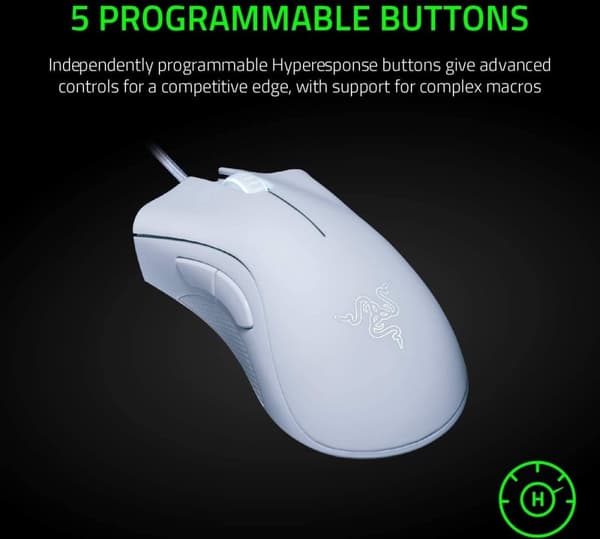 Razer DeathAdder Essential - Pelihiiri - 6400 DPI - Valkoinen