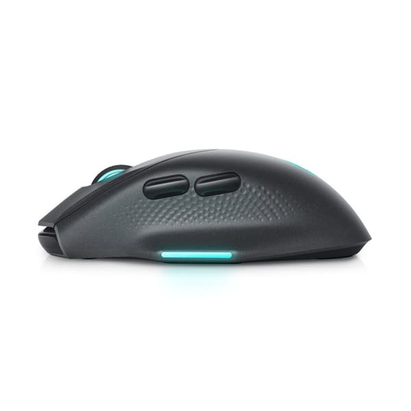 Dell Alienware AW620M - Mus - Højrehåndet - optisk - 7 knapper - trådløs, kablet - USB, 2,4 GHz - Dark Side of the Moon - detailhandel - Æske (AW620M-