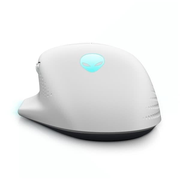 Dell Alienware AW620M - Hiiri - Oikeakätinen - optinen - 7 painiketta - langaton, langallinen - USB, 2,4 GHz - Lunar Light - vähittäismyynti - Laatikk