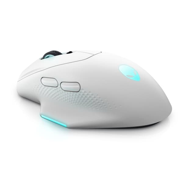 Dell Alienware AW620M - Hiiri - Oikeakätinen - optinen - 7 painiketta - langaton, langallinen - USB, 2,4 GHz - Lunar Light - vähittäismyynti - Laatikk