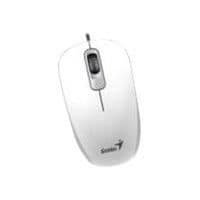 Mus - GENIUS - DX-110 WHITE - Kabelansluten - Optisk - Scrollhjul Vit