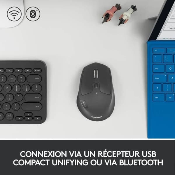 Mus - Trådlös - Logitech - M720 Triathlon - Svart