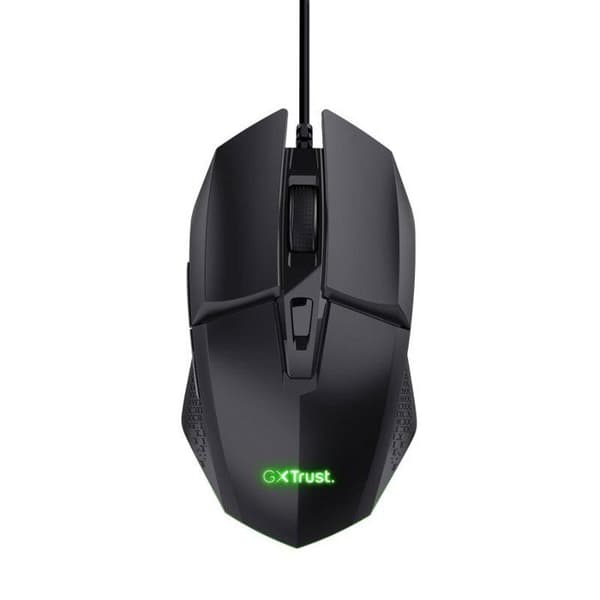 Trust Gaming GXT 109 Felox Wired Gaming Mus - 6 programmerbara knappar, 200-6400 DPI, LED-belysning, 150 cm USB-kabel - Svart
