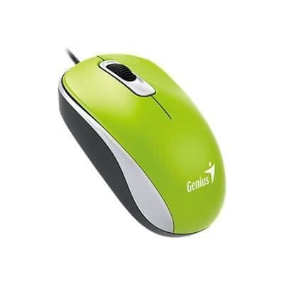 Mus - GENIUS - DX-110 GRÖN - Kabelansluten - Optisk - Scrollhjul