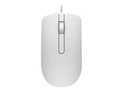 Dell MS116 - Mus - optisk - kabelansluten - USB - vit