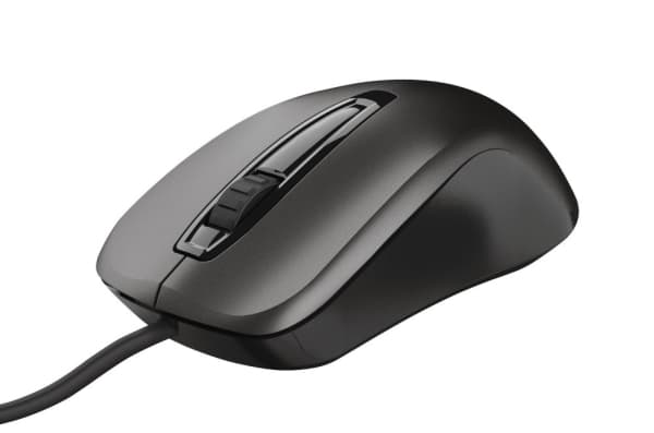 Trust Carve, Molempikätinen, Optinen, USB A-tyyppi, 1200 DPI, Musta