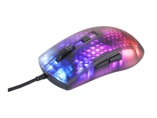 DELTACO GAMING DM310 - Mus - ultralight - optisk - 6 knappar - kabelansluten - USB - svart