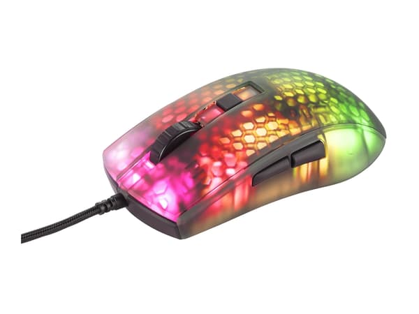 DELTACO GAMING DM310 - Mus - ultralight - optisk - 6 knappar - kabelansluten - USB - svart