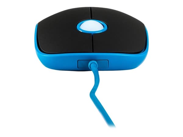 ModeCom MC-M111 - Mus - optisk - 3 knappar - kabelansluten - USB - svart, blå