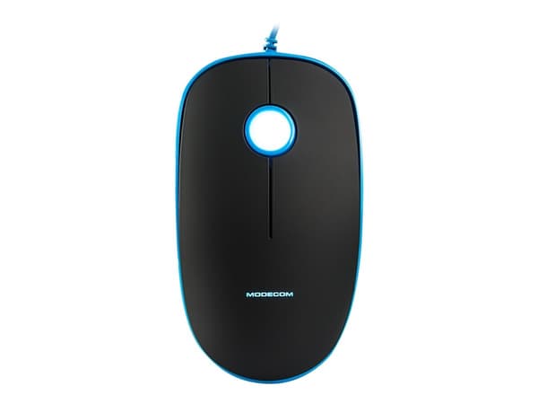 ModeCom MC-M111 - Mus - optisk - 3 knappar - kabelansluten - USB - svart, blå
