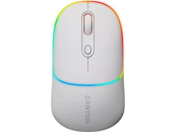 CANYON MW-22, 2 in 1 Wireless optical mouse with 4 buttons,Silent switch for right/left keys,DPI 800/1200/1600, 2 mode(BT/ 2.4GHz), 650mAh Li-poly ba