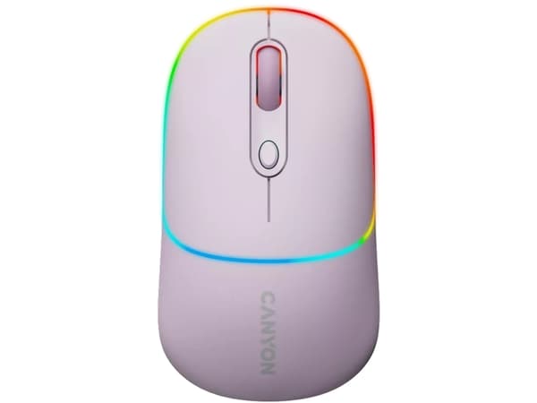 Canyon MW-22, Ambidextrous, Optisk, Trådlös RF + Bluetooth, 1600 DPI, Pärlemorfärgad