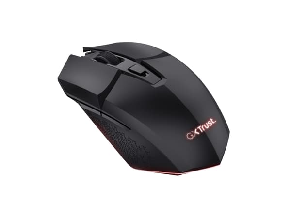 Trust GXT 112 Felox - Hiiri - 6 painiketta - langaton, kaapeli - USB, USB-C - musta