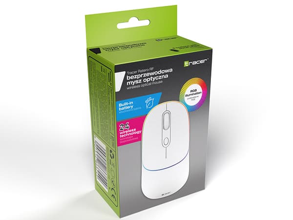 Mysz RATERO RF 2.4 Ghz white