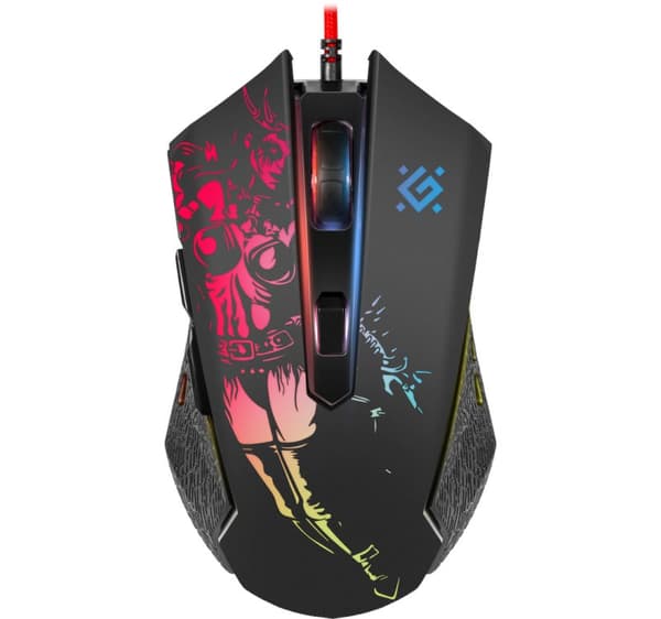 Gaming, optisk, trådbunden mus DEFENDER GM-933 SIN'SISTER 7200dpi 6P RGB Svart