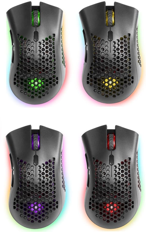 Defender GM-709L Warlock 52709 Trådlös mus för spelare med RGB-bakgrundsbelysning