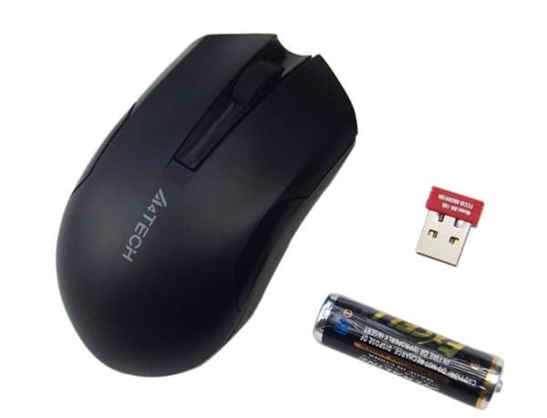 A4Tech G3-200N mouse Ambidextrous RF Wireless Optical 1000 DPI Sort, Blå