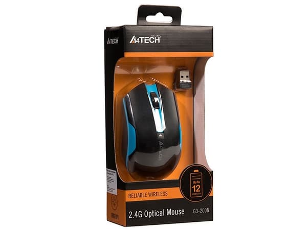 A4Tech G3-200N mus Ambidextrous RF trådløs optisk 1000 DPI