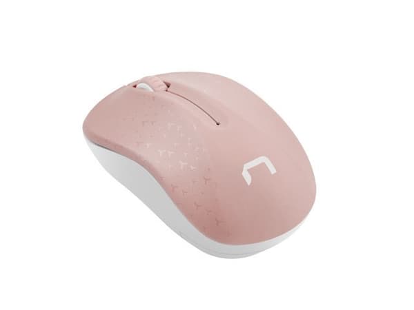 Natec trådlös mus Toucan Pink & Vit 1600DPI Rosa, Vit