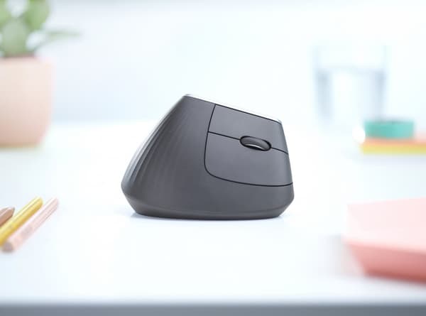 Logitech MX Vertical Advanced Ergonimisk mus RF Trådlös+Bluetooth Optisk 4000 DPI Höger