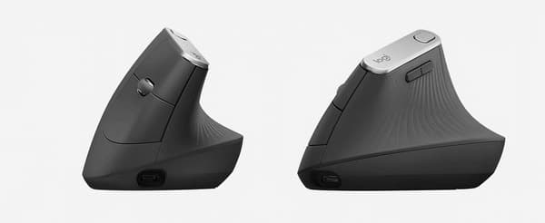 Logitech MX Vertical Advanced Ergonimisk mus RF Trådlös+Bluetooth Optisk 4000 DPI Höger