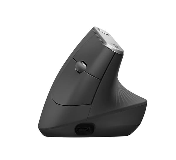 Logitech MX Vertical Advanced Ergonimisk mus RF Trådlös+Bluetooth Optisk 4000 DPI Höger
