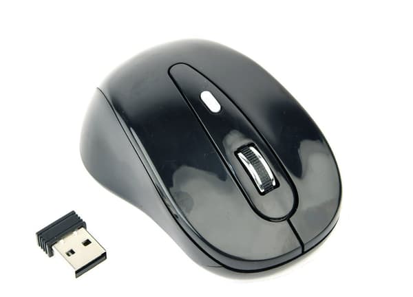 Gembird MUSW-6B-01 hiiri Oikea RF Wireless Optical 1600 DPI musta, Harmaa