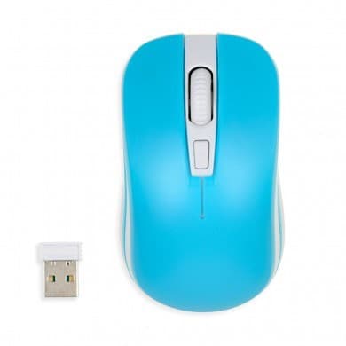 iBox LORIINI mus Ambidextrous RF Wireless Optical 1600 DPI Blå, Vit