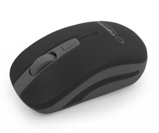 Esperanza EM126EK hiiri RF Wireless Optical 1600 DPI musta, Harmaa