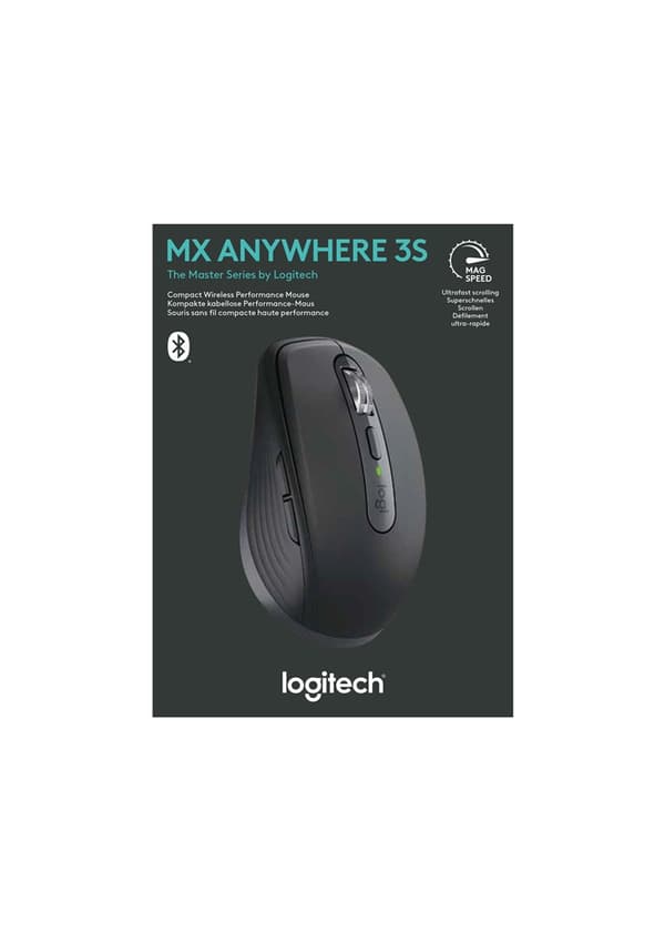 Logitech MX Anywhere 3S hiiri Oikea RF Wireless + Bluetooth Laser 8000 DPI