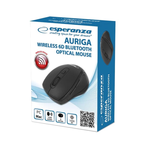 Esperanza EM128K Trådløs Bluetooth 6D Mus, sort