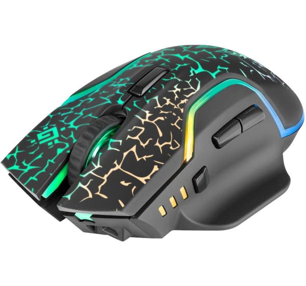 DEFENDER MOUSE GM-067 ONESHOT OPTIC RF RGB 3200dpi 7P Svart