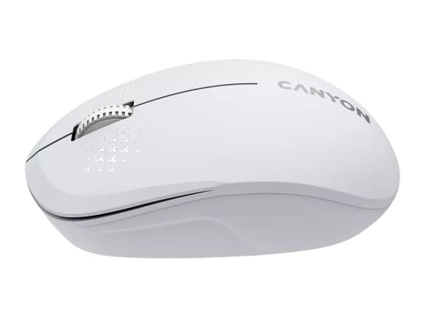 Canyon MW-04 - Mus - höger- och vänsterhänta - optisk - 3 knappar - trådlös - Bluetooth 5.0 - vit