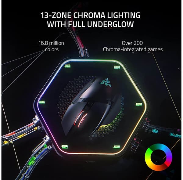 Razer Basilisk V3 Pro Customizable Trådløs Gamingmus, hvid
