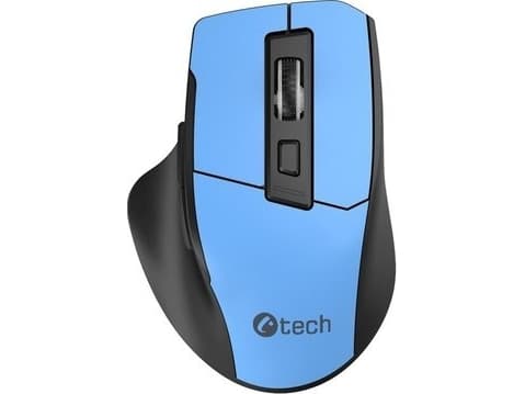 C-Tech Hiiri C-TECH Ergo hiiri WLM-05, langaton, 1600DPI, 6 painiketta, USB nano vastaanotin, sininen musta, Sininen
