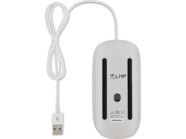LMP MS-1657, Optisk, USB Type-A, 1600 DPI, Hvit