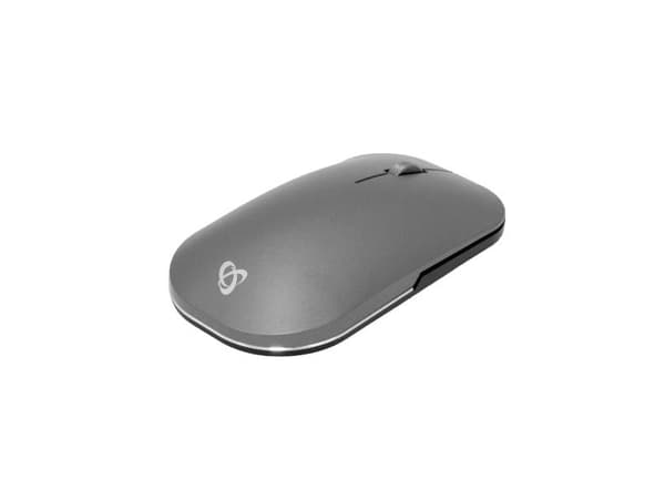 SBOX WM-113, Optisk, RF Wireless + Bluetooth + USB Type-C, 1600 DPI, Grå