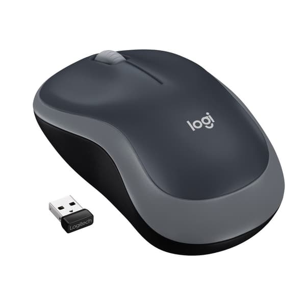 Logitech trådlös mus M185 Svart, Blå