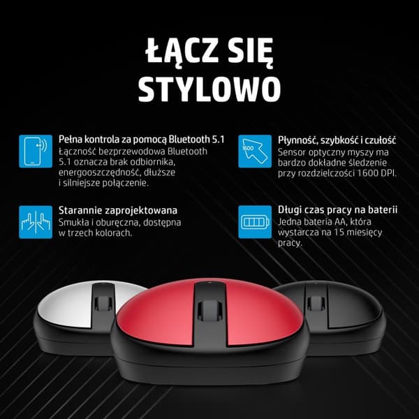 HP 240 Empire Red Bluetooth-mus