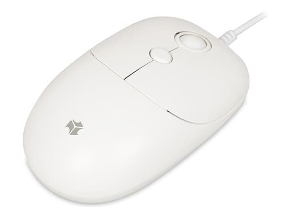 iBOX Seagull - Mus - höger- och vänsterhänta - optisk - 3 knappar - kabelansluten - USB - vit Vit