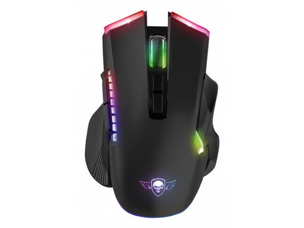 Spirit of Gamer ELITE M70, högerhand, Optisk, Trådlös RF + Bluetooth, 4800 DPI, Svart Svart