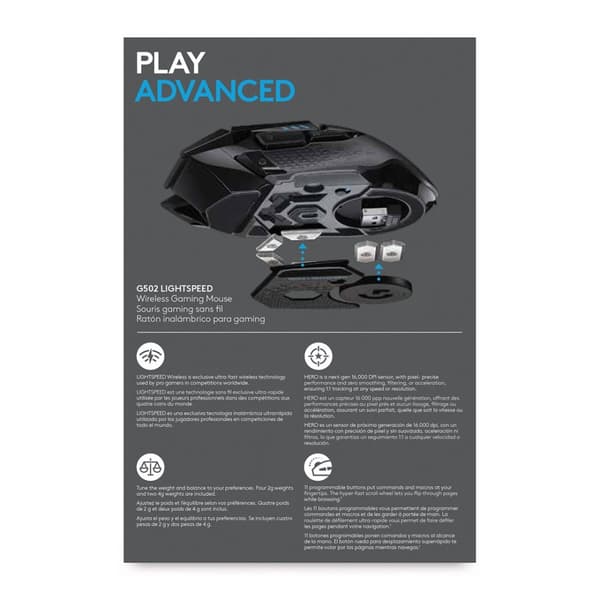 Logitech G G502 LIGHTSPEED trådløs gamingmus