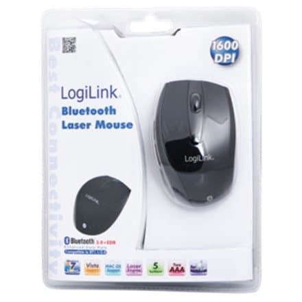 Logilink | Maus Laser Bluetooth mit 5 Tasten | Bluetooth Laser Mouse; | wireless | Black