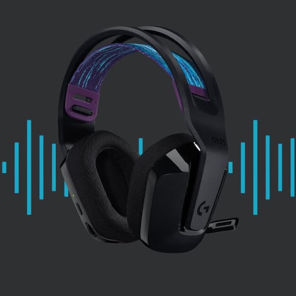 Logitech G535 LIGHTSPEED trådløst gaming-hodesett, svart