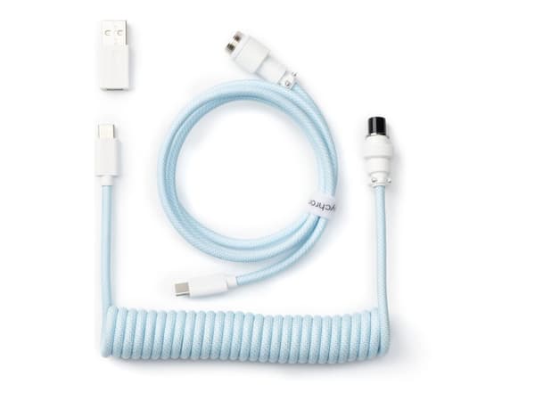 Keychron Aviator - USB-kabeluppsättning - 1.36 m - lindad - ljusblå