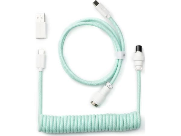 Keychron - USB-kabel - 24 pin USB-C (hann) rett til 24 pin USB-C (hann) rett - 1.36 m - rullet sammen - mynte
