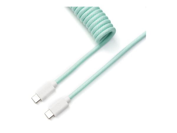 Keychron - USB-kabel - 24 pin USB-C (hann) rett til 24 pin USB-C (hann) rett - 1.36 m - rullet sammen - mynte