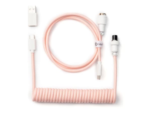 Keychron Coiled Aviator Cable Light Pink